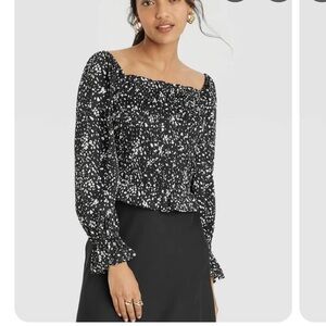 Target A New Day smocked puff sleeve top